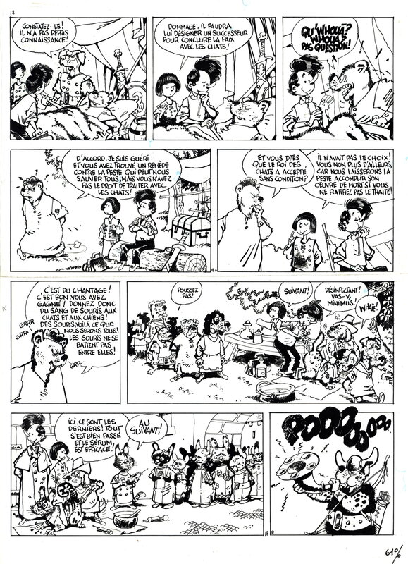 En vente - Wasterlain : Docteur Poche tome 5 planche 18 - Planche originale