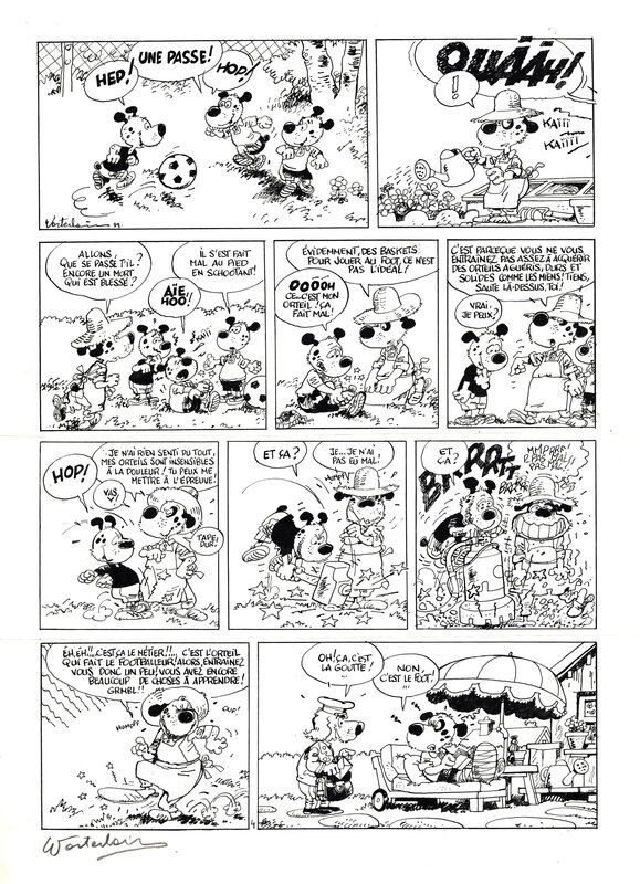 En vente - Wasterlain : Ratapoil tome 1 gag n° 4 - Planche originale