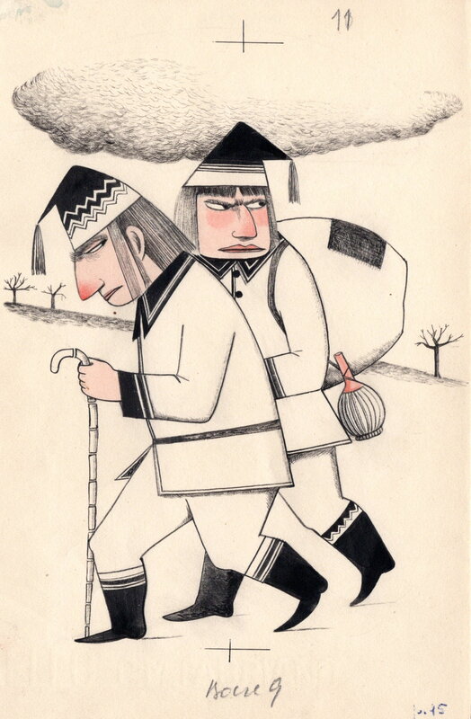 En vente - Colette Rosselli, John Ruskin, The King of the Golden River [Il re del fiume d'oro] - Illustration originale