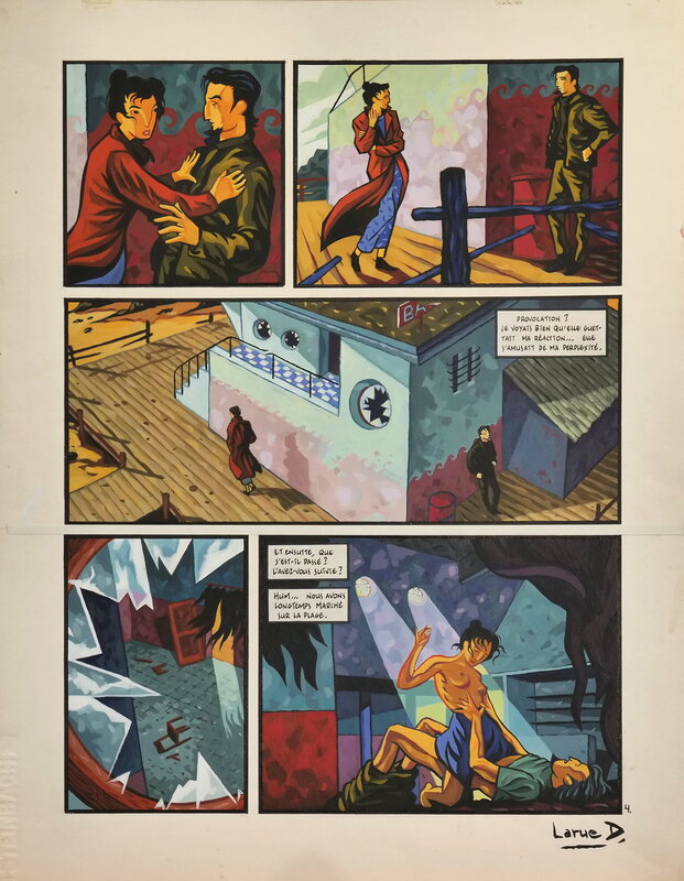 En vente - Denis Larue, Erotisme - Les larmes d'Irène - page 4 - Planche originale