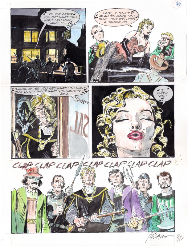 En vente - Ivo Milazzo, Ken Parker [Un principe per Norma] - Planche originale