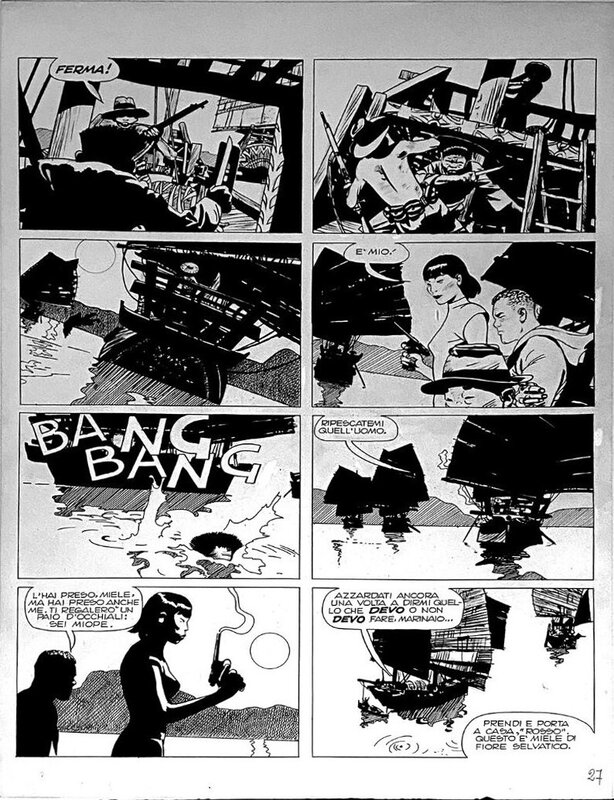Shanghai page by Attilio Micheluzzi - Planche originale