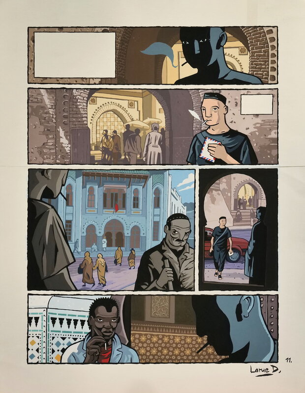 En vente - Denis Larue, Tetouan (Maroc) - La maison d'Ether - p 11 - Planche originale