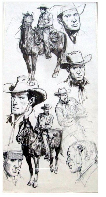 Tex par Guido Buzzelli - Illustration originale