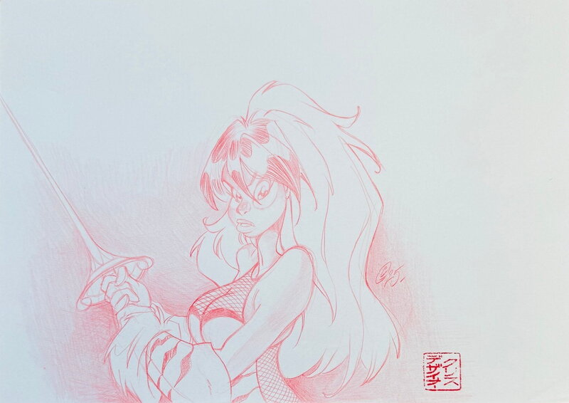 Crisse, Atalante - L'épée de Cristal - Original Illustration