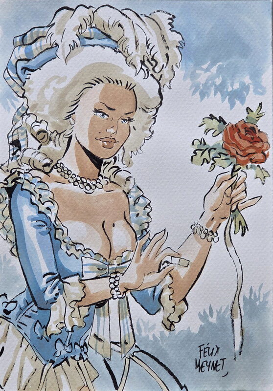 Félix Meynet, Hommage à Marie Antoinette et Koons - Illustration originale
