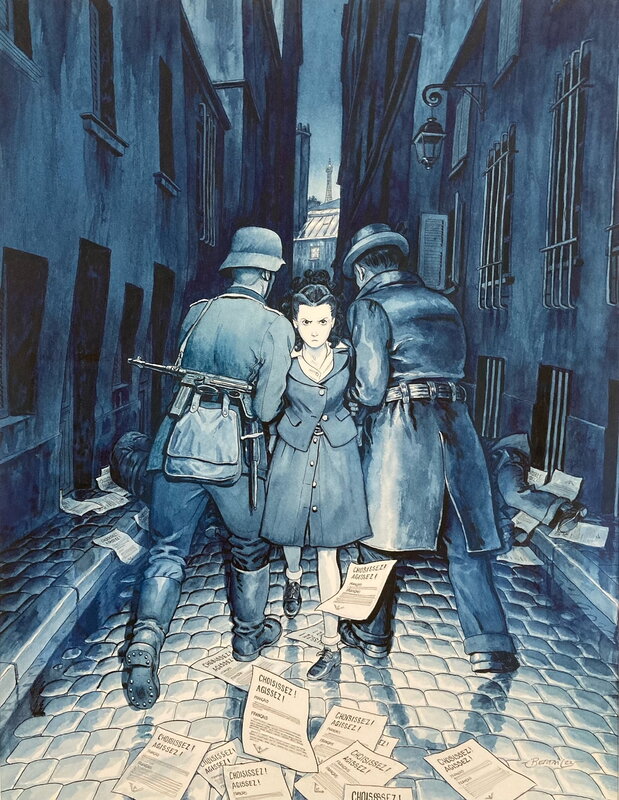 Dominique Bertail, Jean-David Morvan, Madeleine Riffaud, Madeleine, Résistante : L'édredon rouge - Original Cover