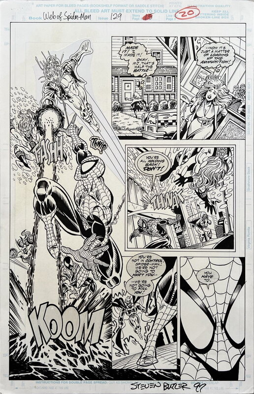 En vente - Steven Butler, Randy Emberlin, Web of Spider-Man #129 page 20 - Planche originale