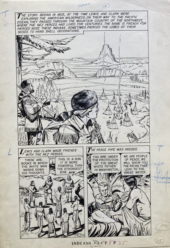 For sale - L.B. Cole, The World Around Us #2 - The Illustrated Story of Indians - Comic Strip