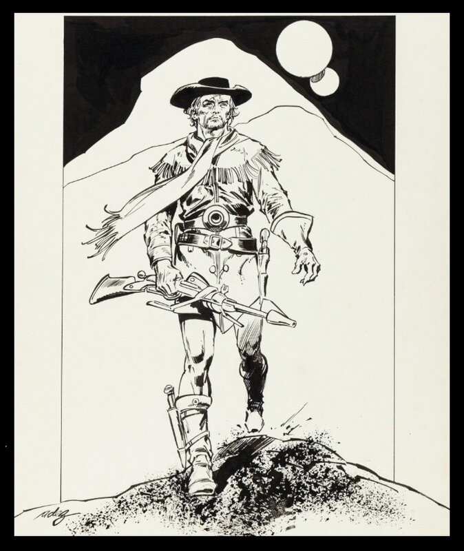 Tony DeZuniga, Futuristic gunslinger - Planche originale