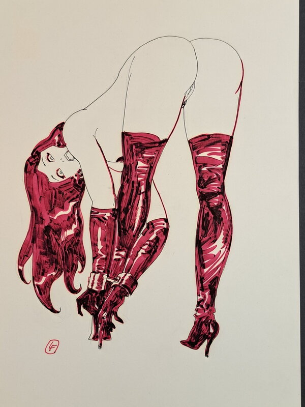 Tied pin-up by Leone Frollo - Original Illustration