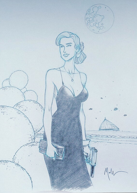 Golden city par Nicolas Malfin - Illustration originale