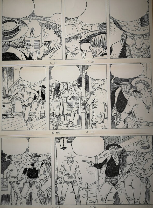 Mann aus Papier par Milo Manara - Planche originale