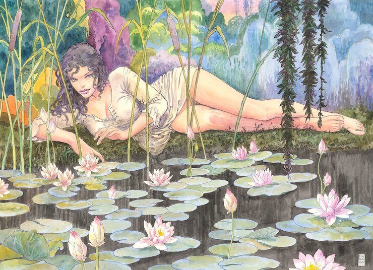 Phyllis Ete Indien by Milo Manara - Original Illustration