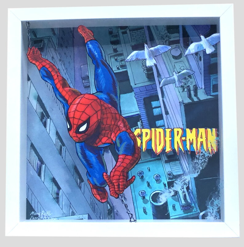 For sale - Spiderman by Marc Rouchairoles, Gil Kane - Original art