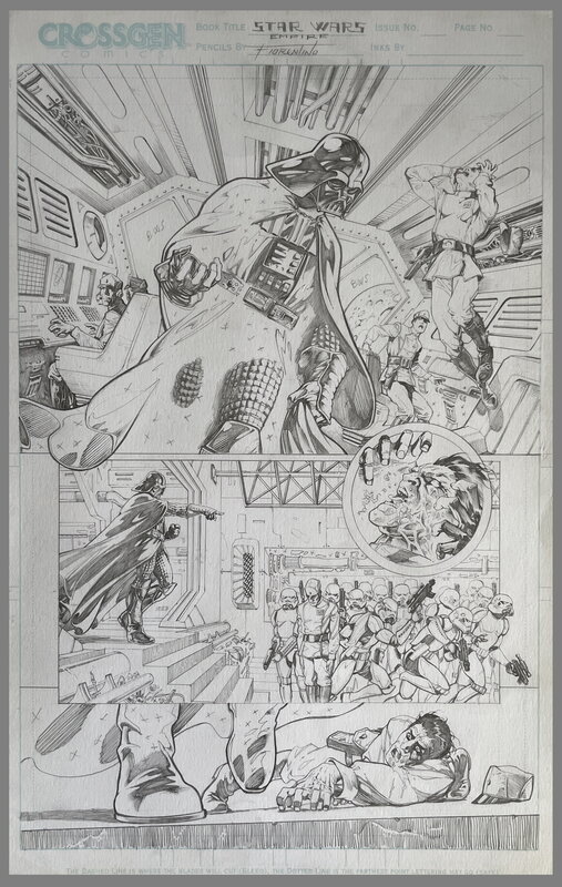 Dark Vador par Fabrizio Fiorentino - Planche originale
