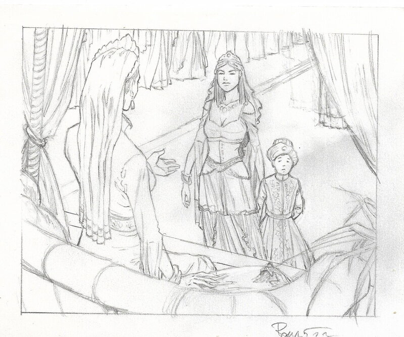 Olivier Roman, Recherche de case pour l'album Les reines de sang, Roxelane - Œuvre originale