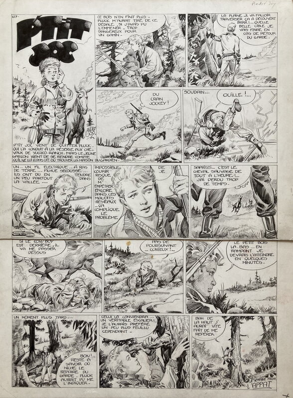 1957- P'tit Joc by André Gaudelette - Comic Strip
