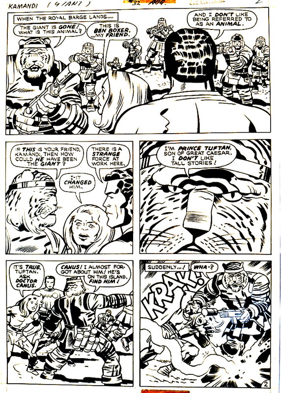 Jack Kirby Giant Kamandi, 1975 - Planche originale