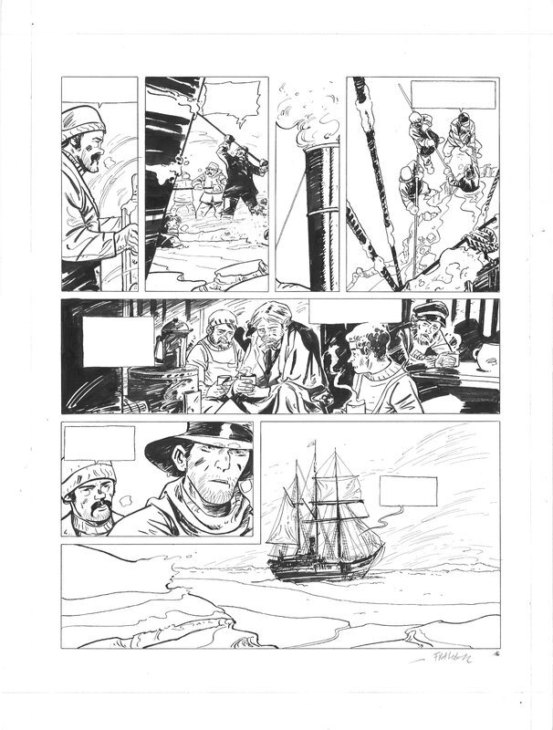 En vente - Olivier Frasier - Sur les bords du monde tome 2 p. 21 - Planche originale