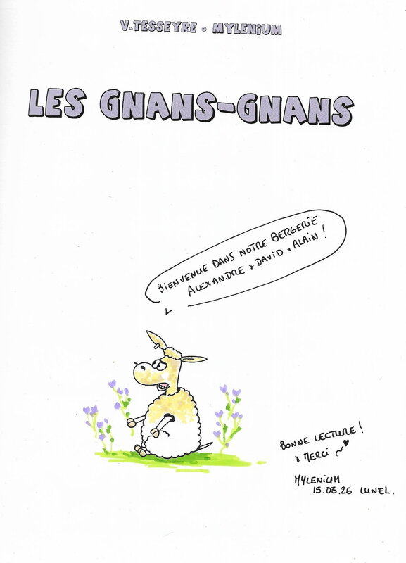 Mylenium, Dédicace sur l'album les Gnans-gnans à la ferme - Dédicace