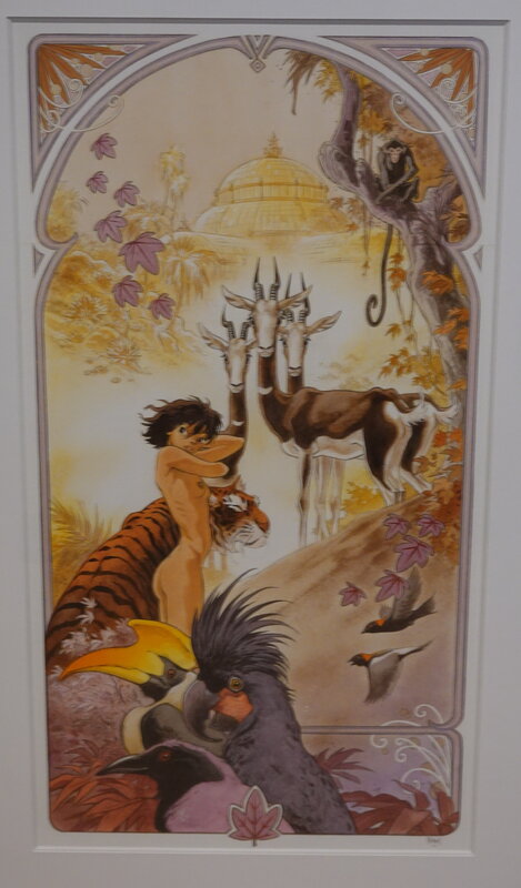 Frank, Trois antilopes Dama. - Illustration originale