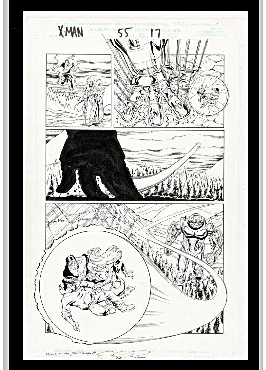 X man par mike miller - Planche originale