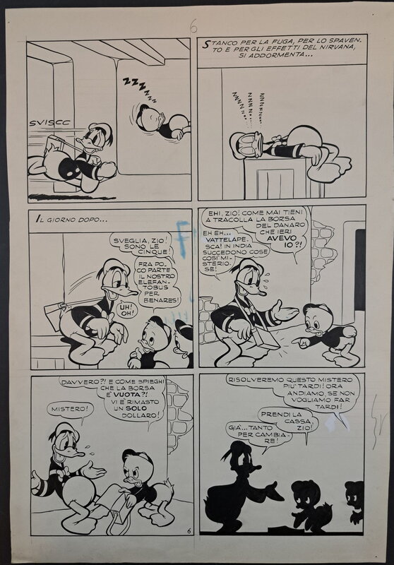 Giovan Battista Carpi, Giulio Chierchini, Paperino e il muro del riso, page 6 - Comic Strip