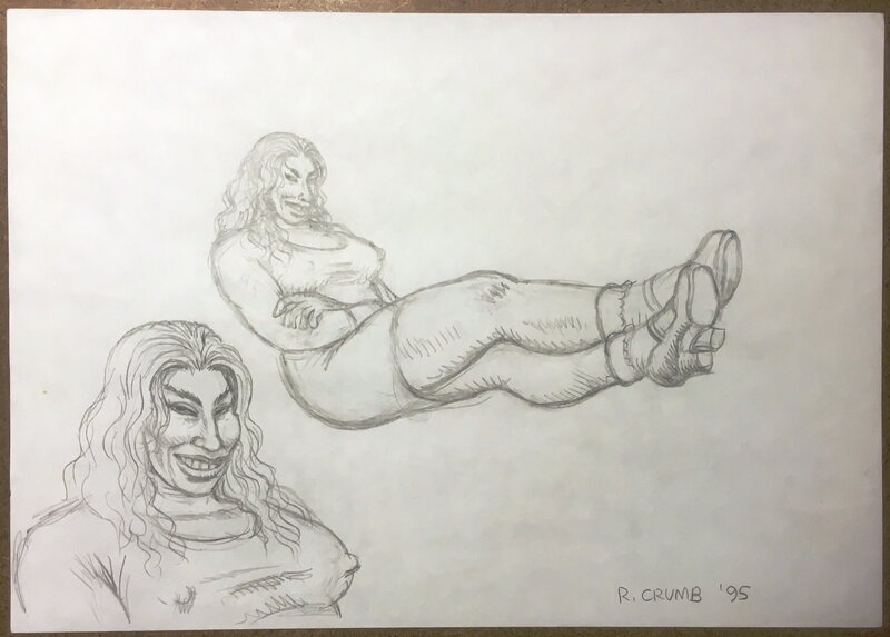 En vente - Crumb - Devil Girl - Illustration originale