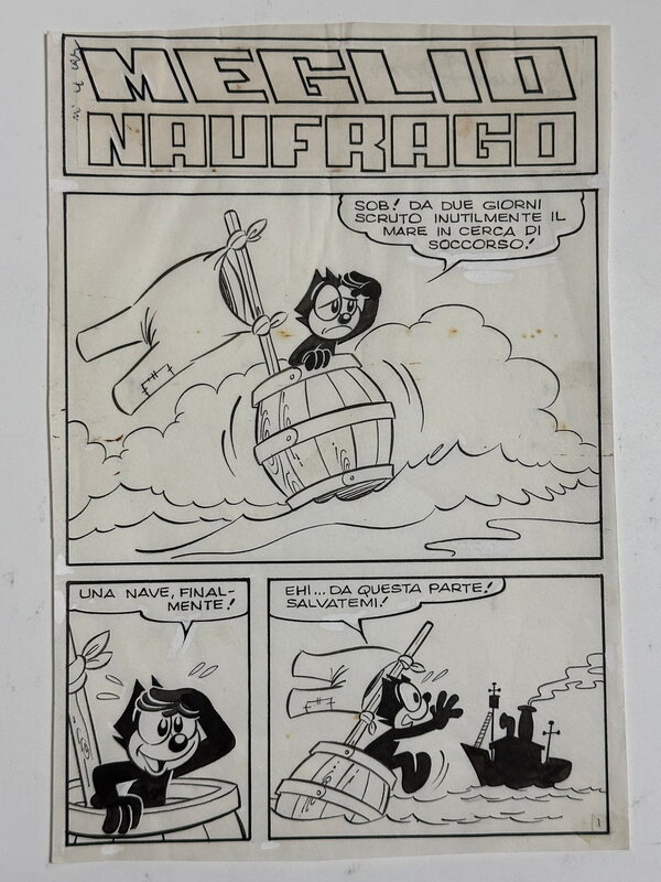 Sandro Dossi, Felix “Meglio naufrago” - Planche 1/4 - Comic Strip
