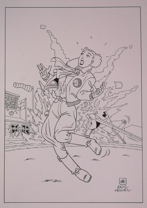 January Jones par Eric Heuvel - Illustration originale