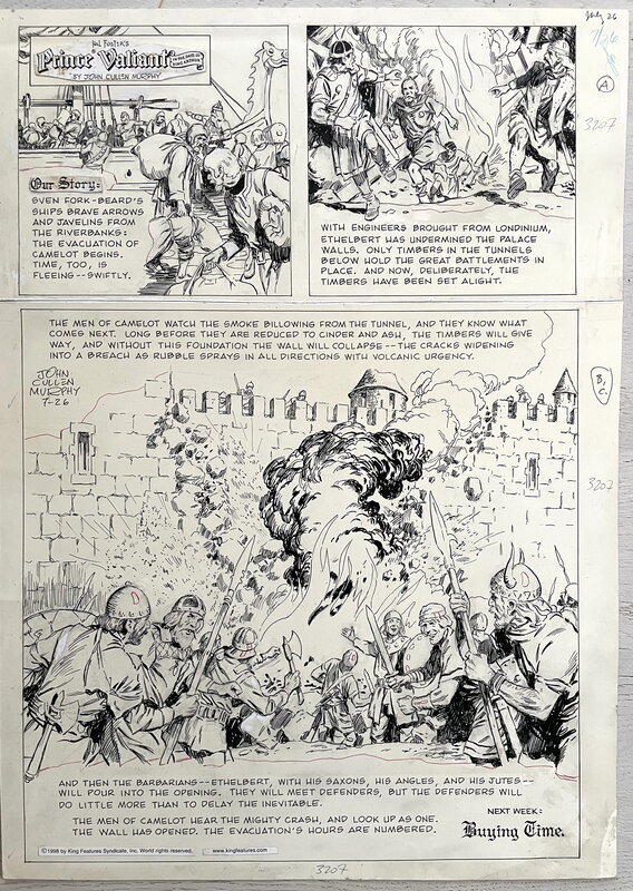 En vente - John Cullen Murphy - Prince Valiant - Planche originale
