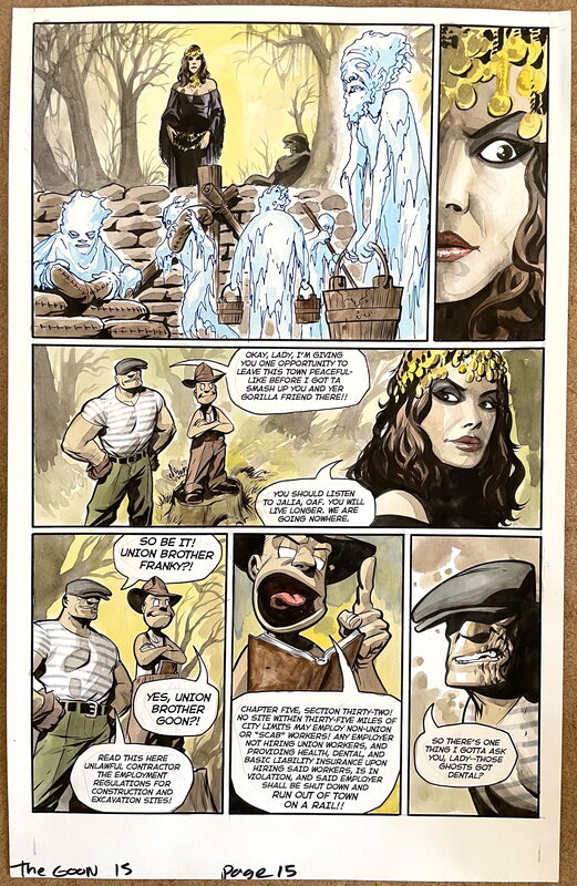 Eric Powell  - Painted The Goon Page - Planche originale