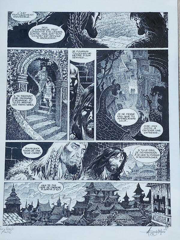 Mohamed Aouamri, La mystérieuse cité mouvante - Planche originale