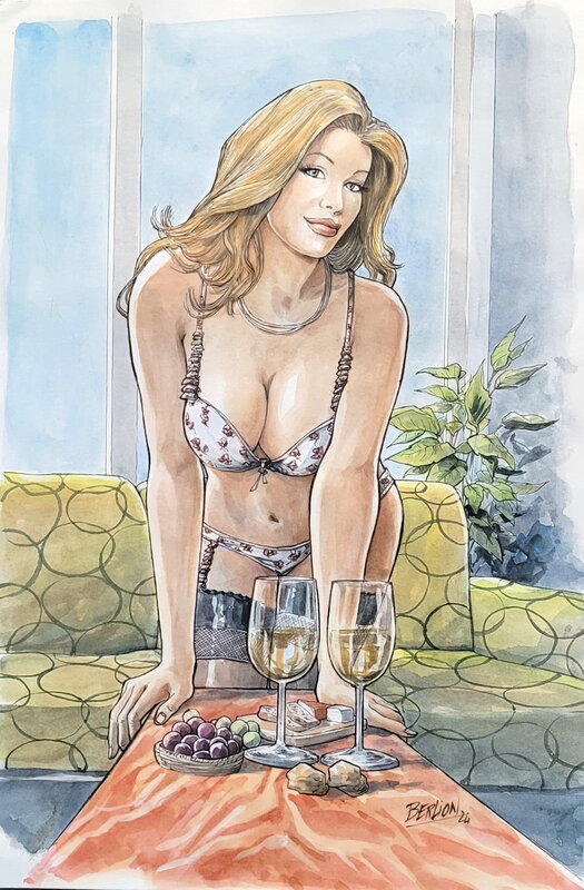 Olivier Berlion, Vous prendrez bien un verre ? - Original Illustration