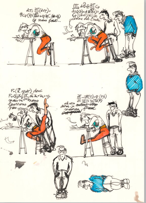 Études par Claire Bretécher - Planche originale