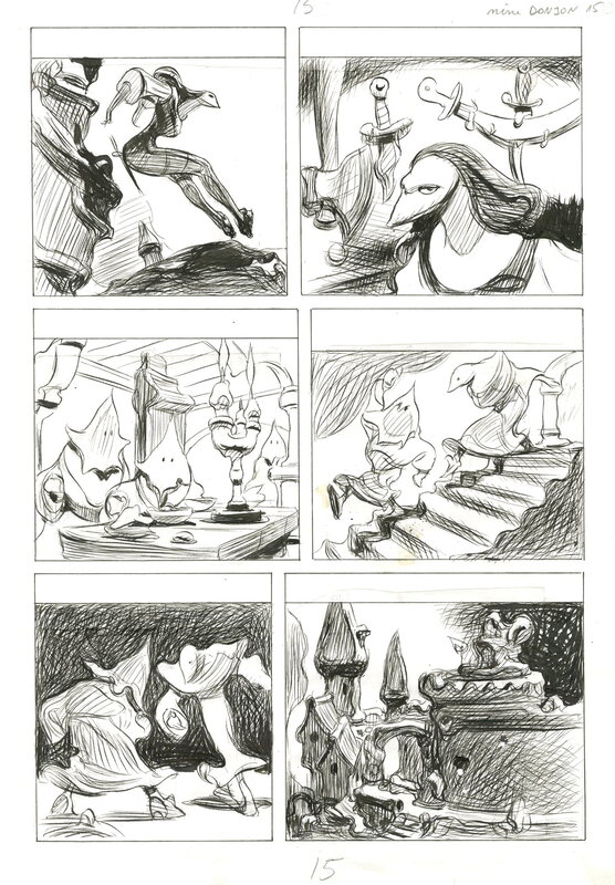 En vente - Carlos Nine - Donjon monsters 8 Crève-Coeur - Page 15 - Planche originale