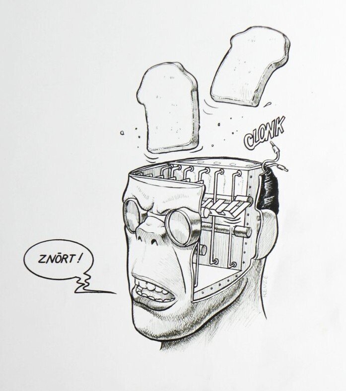 En vente - » L’Art du 9e Art  » – RANXEROX – Illustration Originale – Emmanuel Reuzé - Illustration originale