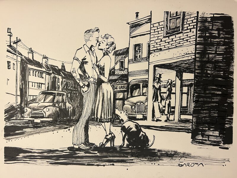For sale - Love in town by Davide Garota - Original Illustration