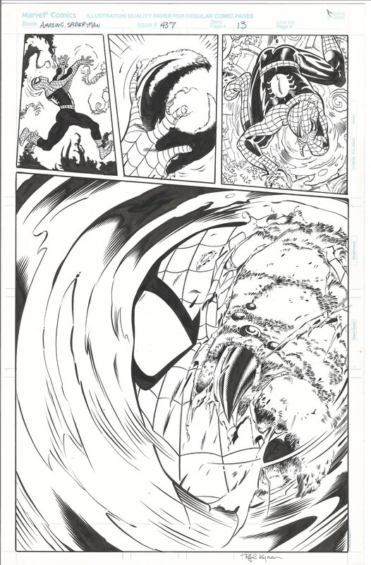 En vente - Rafael Kayanan, Amazing Spider-man # 437 Page 13 - Planche originale