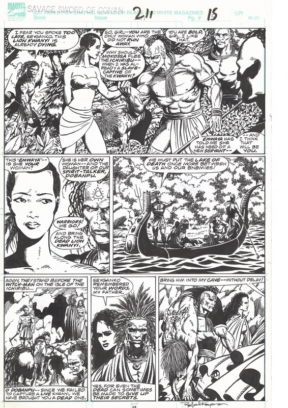 En vente - Rafael Kayanan, Savage Sword of Conan# 211 page 15 - Planche originale