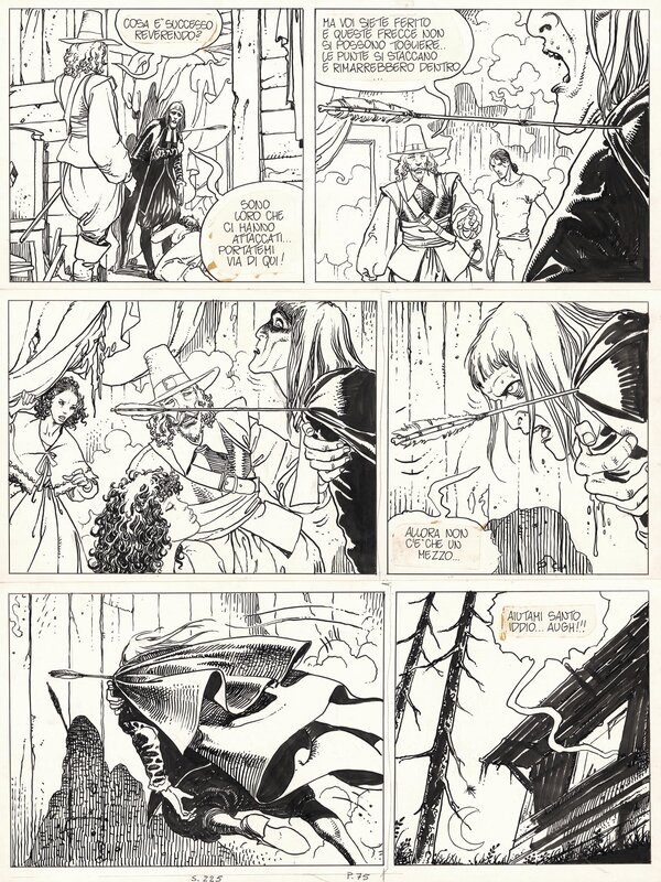 En vente - Un été indien par Milo Manara - Planche originale