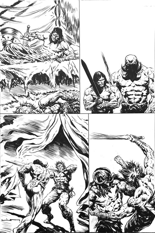 En vente - Liam Sharp, Spawn: Dark Ages #2 page 7 - Planche originale