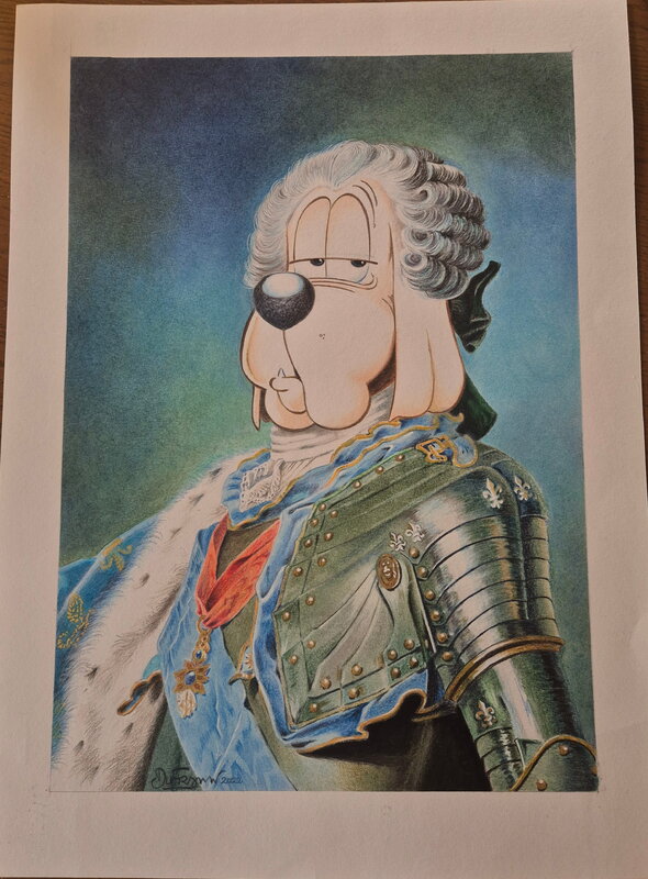 Roi Louis Luron par Henri Dufranne, Gotlib - Illustration originale