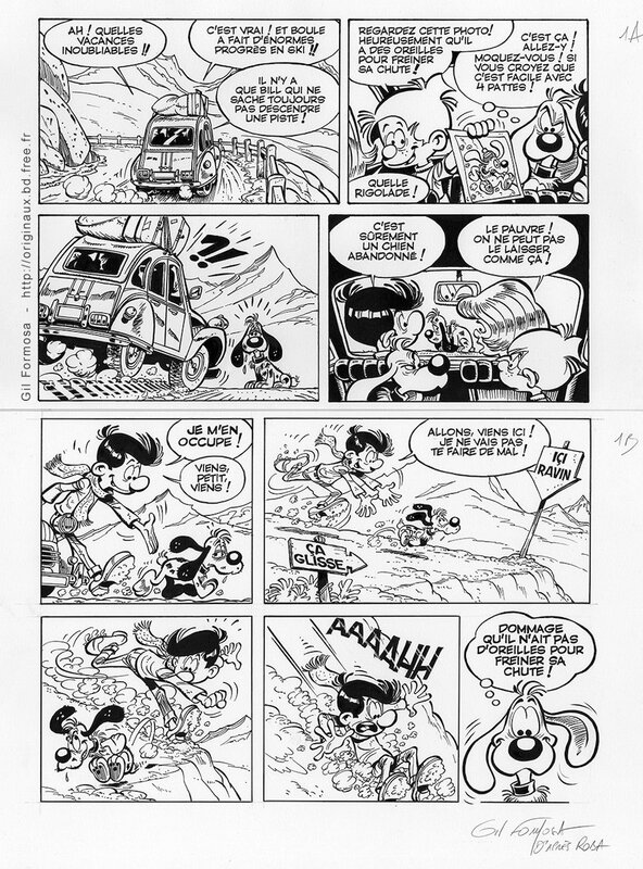 Boule et BILL par Gil Formosa - Planche originale