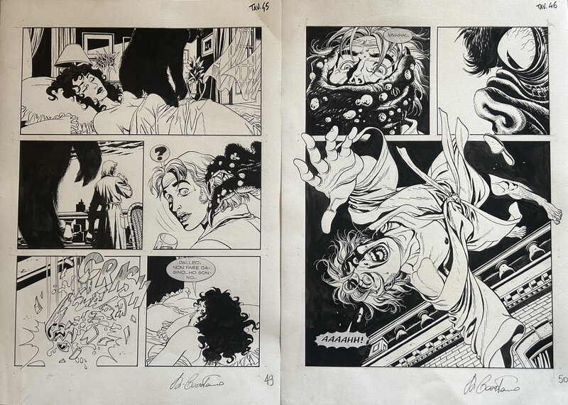 Giampiero CASERTANO - TAVOLE ORIGINALI DYLAN DOG 209 'LA BESTIA'  - 45/46 - Planche originale