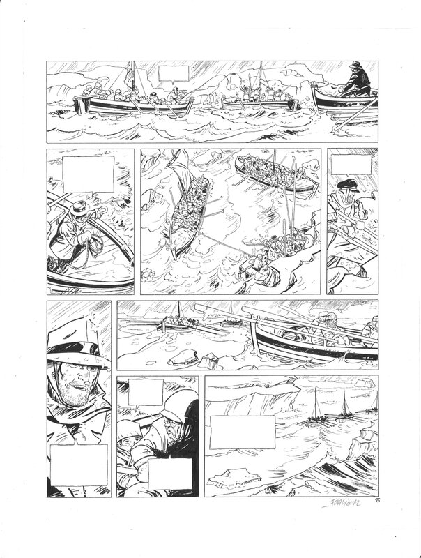 En vente - Olivier Frasier - Sur les bords du monde tome 2 p. 15 - Planche originale
