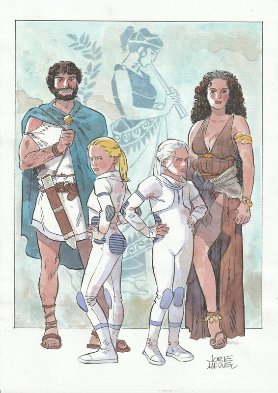 Omula et Rema by Jorge Miguel - Original Illustration