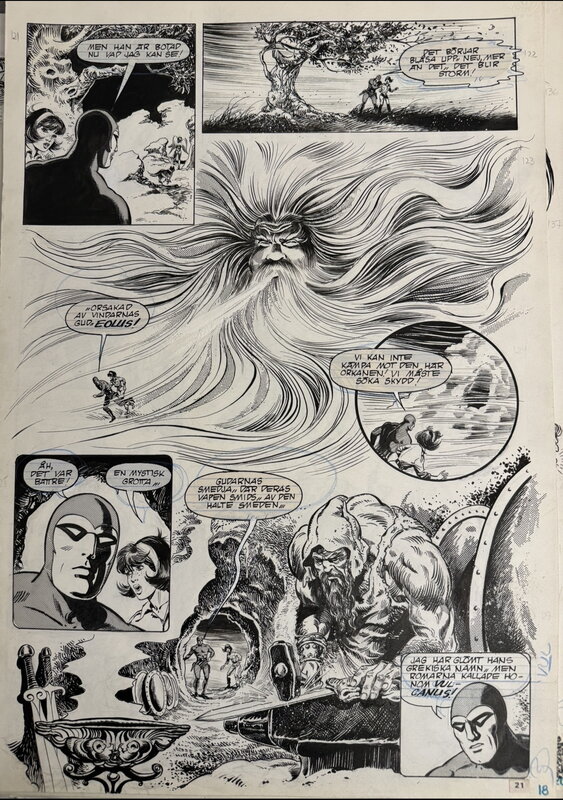 César Spadari, Donne Avenell, The Secret of Polymos “ The Phantom “ - Planche originale