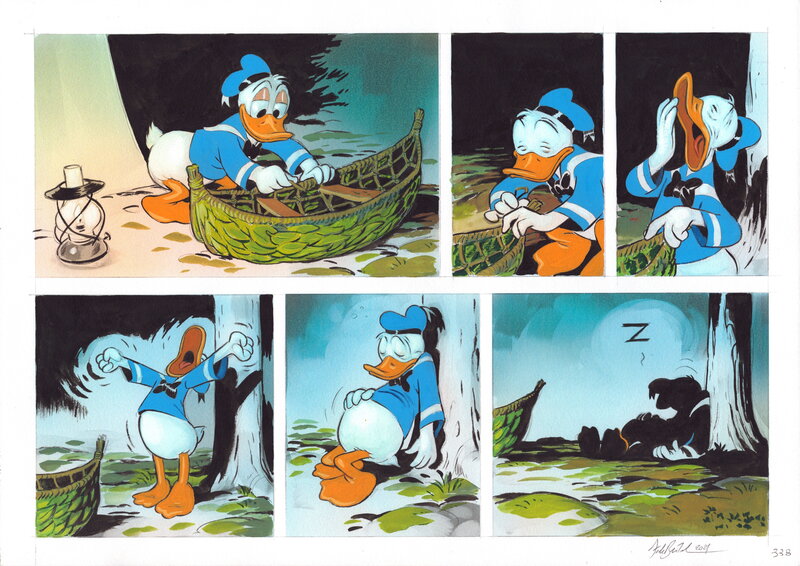 For sale - Federico Bertolucci, Frédéric Brrémaud, Les Vacances de Donald - Original Illustration